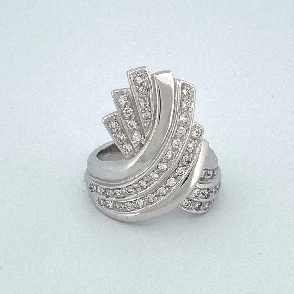 Δαχτυλίδι - 18 καράτια Λευκός χρυσός -  0.65ct. tw. Διαμάντι (Φυσικό)  - Διαμάντι #1.0