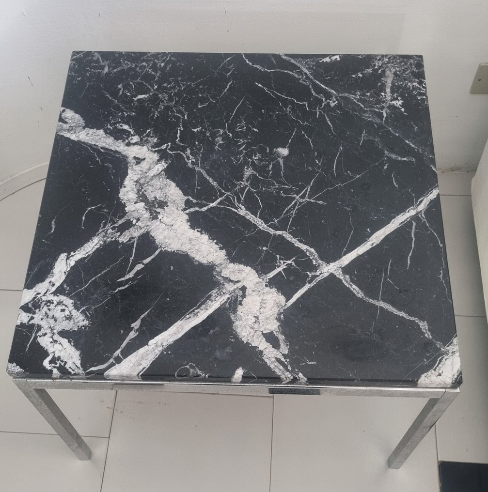 Florence Knoll Basset - Mesa de centro - Mármol, Acero, Cromo #3.2