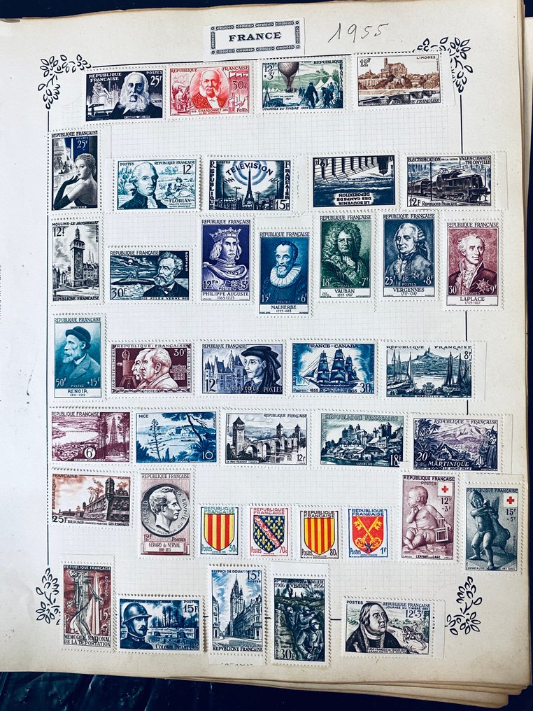 法國  - 法国收藏在相册页上 #3.2