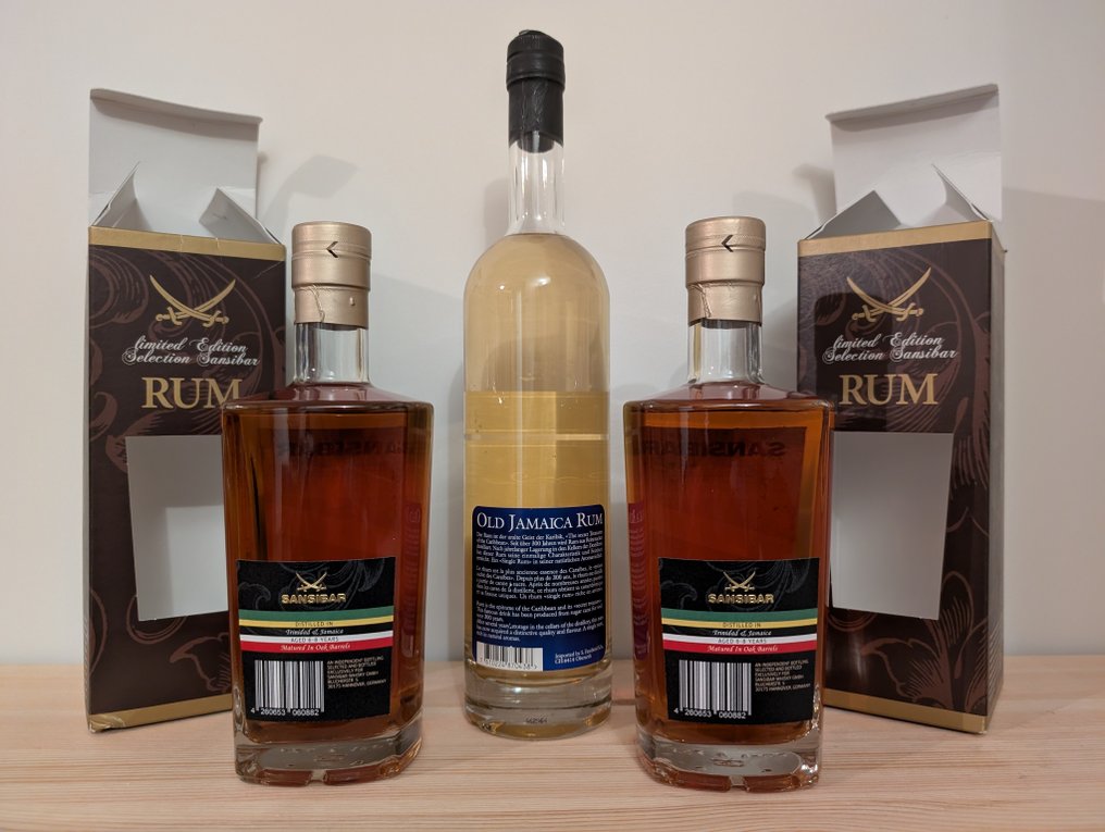 Sansibar Jamaica & Trinidad + Monymusk 1991  - 70cl - 3 bottles #1.0