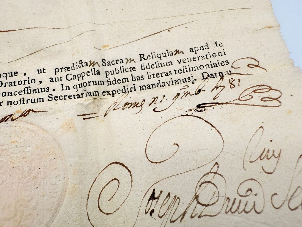 Relic document of Saint Bernardus - Paper - 1750-1800 #3.2