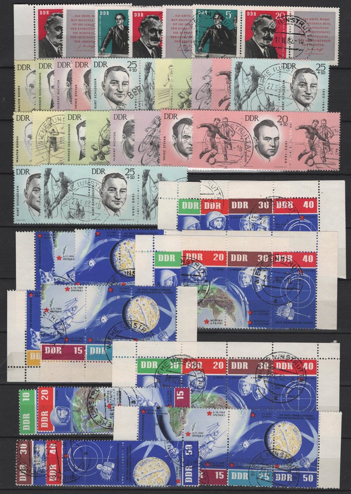 RDT 1962/1963 - Tre migliori kit completi di garnituren per assemblaggio con timbri circolari di richiesta #1.0