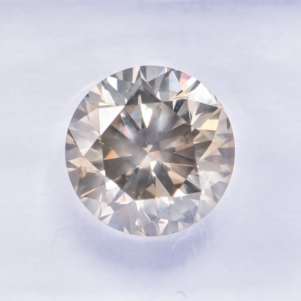 χωρίς τιμή ασφαλείας - 1 pcs Διαμάντι (Φυσικού χρώματος) - 1.71 ct - Στρογγυλό - Fancy Πρασινωπό, Καφετί Κίτρινο - SI1 - International Gemological Institute (IGI) - ΒΓ #4.3