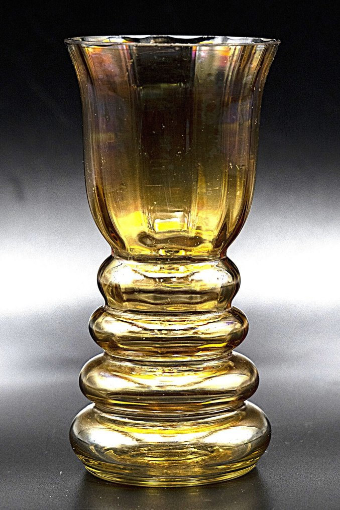 W.M.F. Art Deco Iridescent Amber Glass Vase 1920 - Βάζο - Γυαλί #1.0