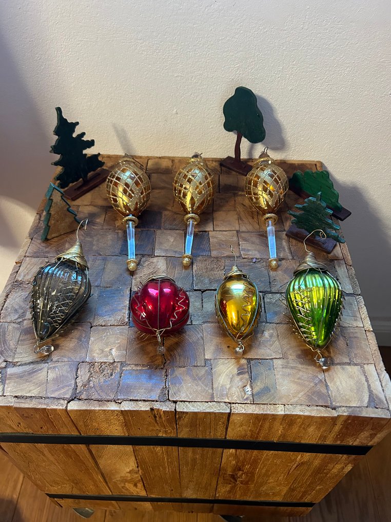 圣诞树装饰品 (30) - 玻璃 - 珠宝吊坠 #4.3