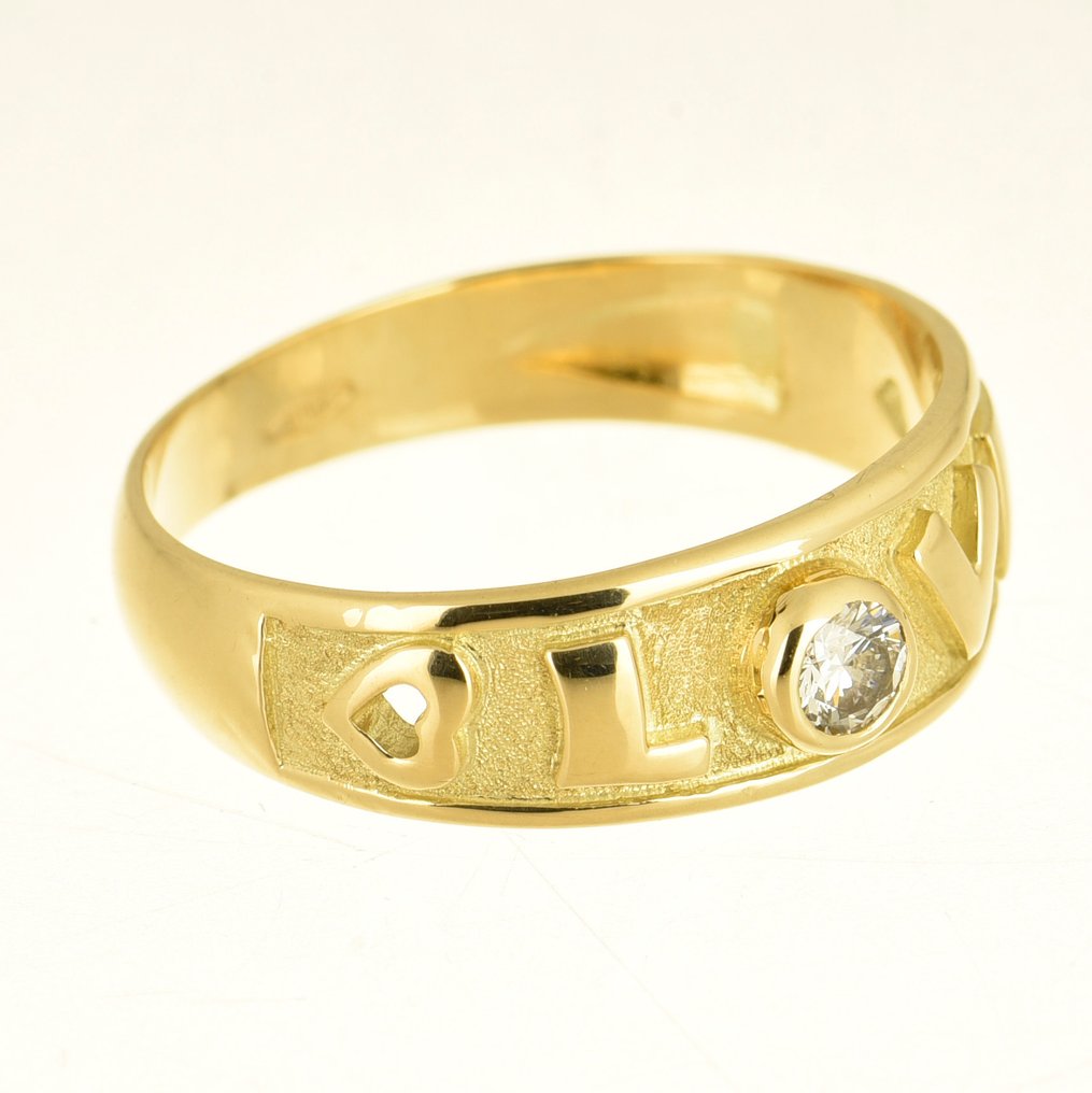 Δαχτυλίδι - 14 καράτια Κίτρινο χρυσό Διαμάντι (Φυσικό) #3.2