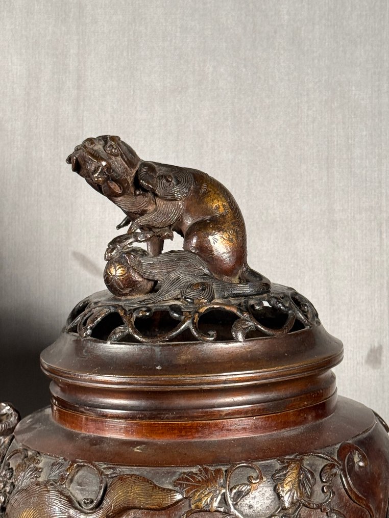 香爐  (2) - 銅綠青銅 - 一对青铜珂罗 #1.0