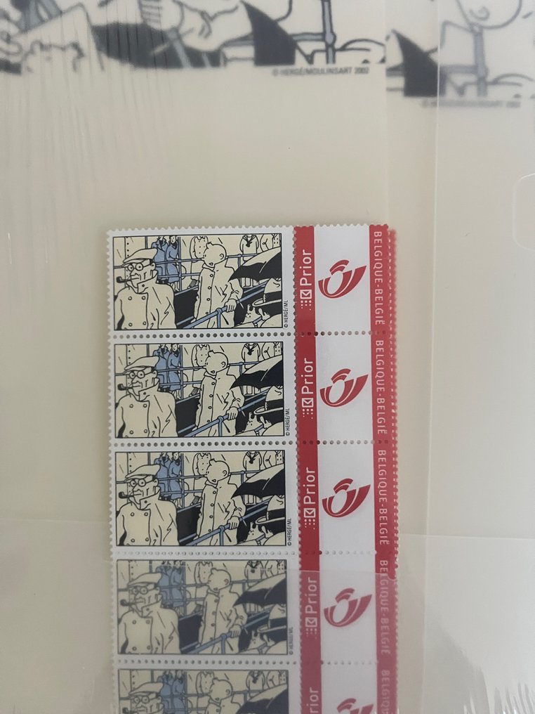 Tintin - 1 Tintin and the ships - Envelope series + paper + stamps #1.0
