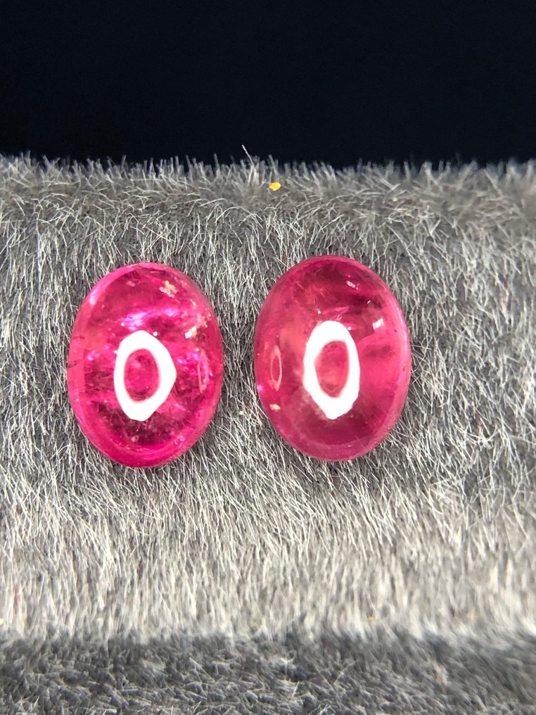 Ingen reservasjonspris - 2 pcs Rosa, Rød Rubin - 2.94 ct - Internasjonal forening for fargede edelstener (ICA GemLab) - Fantastisk par #65 #1.0