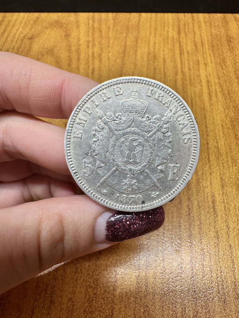 France. Napoléon III. 5 Francs 1870-A, Paris  (No reserve price) #1.0