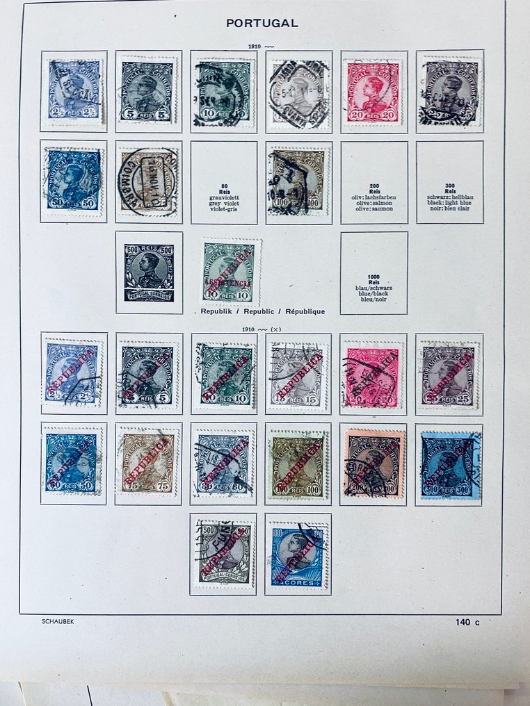 Mondo - Collezione / Ricercatore Spagna e Portogallo su vecchie pagine di album #1.0