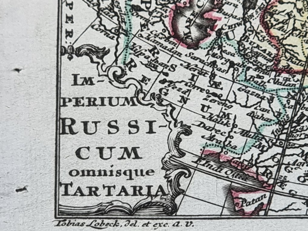 Rusland - Mappa; Tobias Conrad Lotter (1717-1777) - Lobeck Tobias (notizie 1730-1750) - "Imperium Russicum omnisque Tartaria" - 1721-1750 #1.0