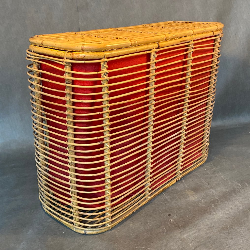 洗衣籃 - 竹, 50年代的意大利手工艺 #1.0