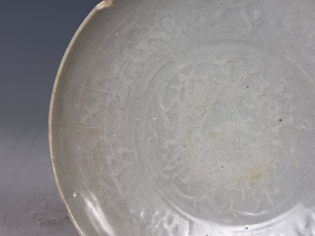 樞府瓷白釉印花盘（Lot.s0144） - 瓷, 陶瓷 - 中国 - 元-明朝 #2.1