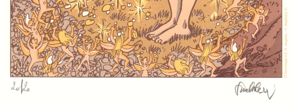 Walthéry, François - 1 Silkscreen - Natacha - Hommage à Edward Robert Hughes - Variante de couleurs - 2017 #2.1