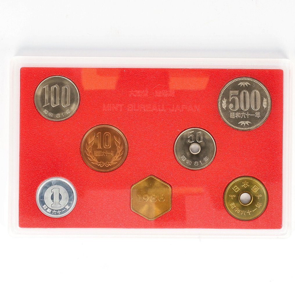 Japan. 1970/1986 - "Jaarsets + Penning" (9 stuks) (Ingen mindstepris) #2.1