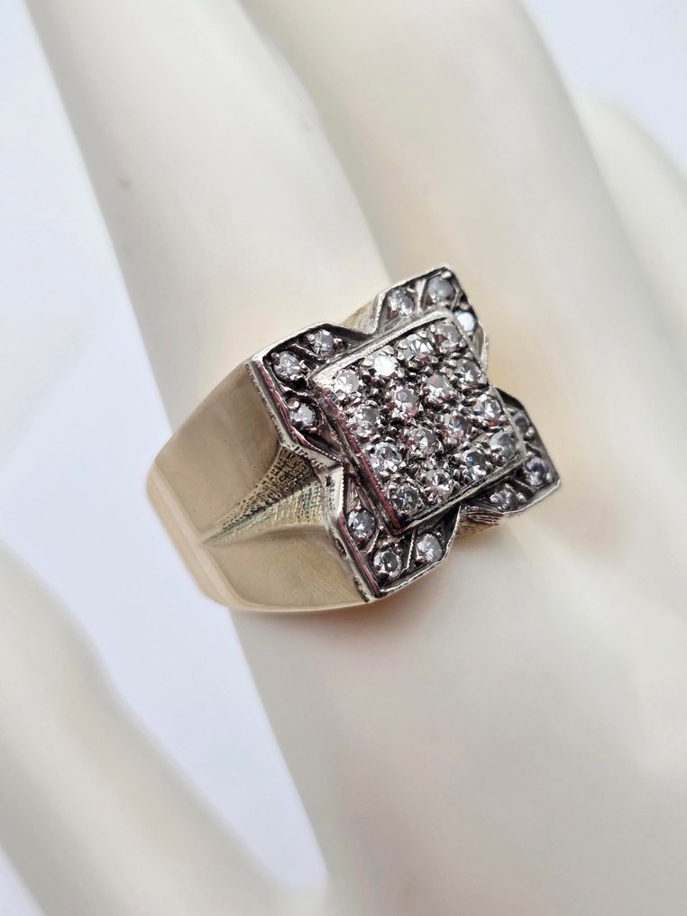 Sormus - 14 kt. Keltakulta - 1.12ct. tw. Timantti (Luonnollinen) #3.2