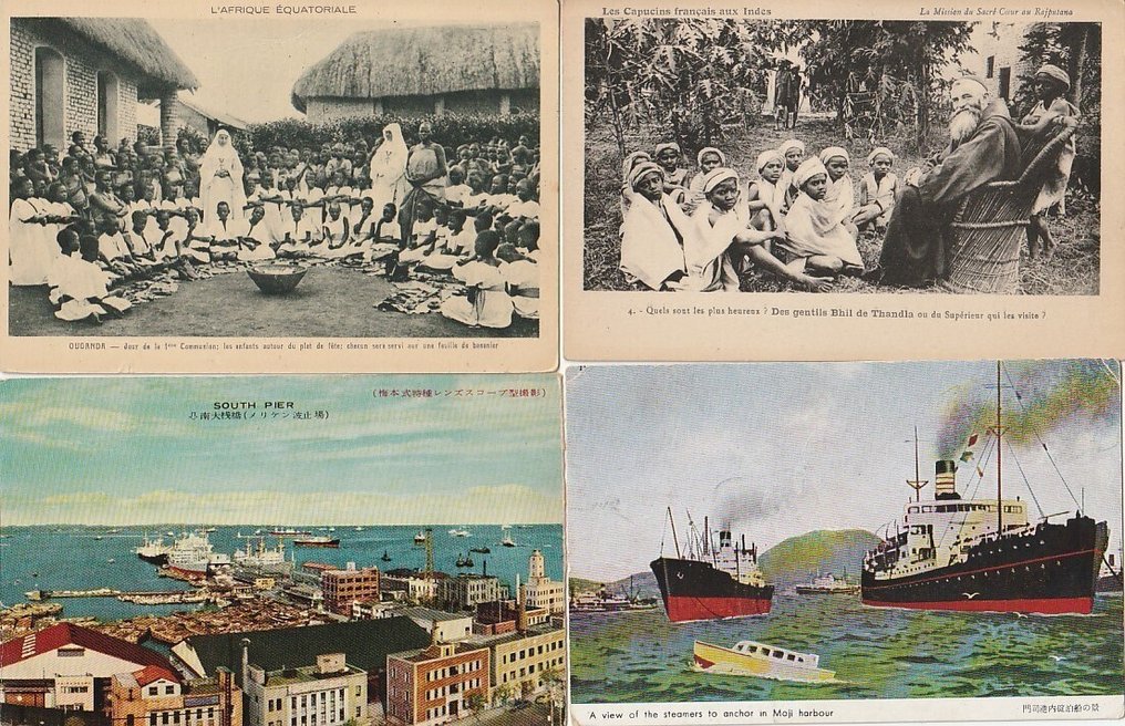 Κίνα, Ταϊλάνδη, Ιαπωνία, Ισραήλ, Πακιστάν, Λίβανος, Ινδία, Βιετνάμ, Ουγκάντα, Ινδονησία, Νέα Ζηλανδία, Αυστραλία, Σιγκαπούρη, Ιορδανία, Φιλιππίνες, Μιανμάρ, Μπενίν, Λάος, Μαρόκο, Μοζαμβίκη, Cameroon, Τυνησία, Κένυα, Λιβύη, Ανγκόλα, Σουδάν, Γκαμπόν, Σενεγάλη, Αλγερία, Τανζανία, Αίγυπτος, Νότια Αφρική, Κονγκό, Αιθιοπία - Ασία, Αφρική, Ωκεανία - Καρτ-ποστάλ (168) - 1910-1955 #4.3