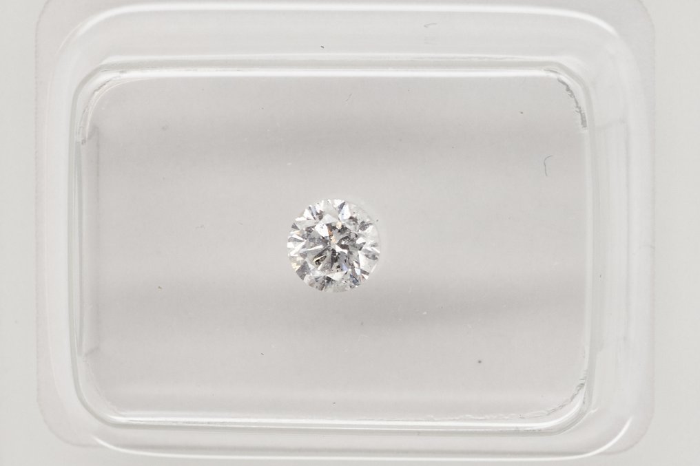 没有保留价 - 1 pcs 钻石  (天然)  - 0.30 ct - 圆形 - I2 内含二级 - 安特卫普宝石报告（GRA） #2.1
