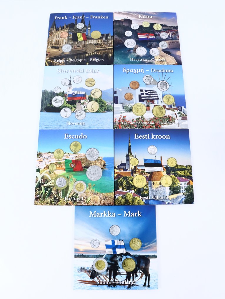 Europa. Series 1 Cent - 2 Euro Various Years (7 series) (Ingen mindstepris) #1.0