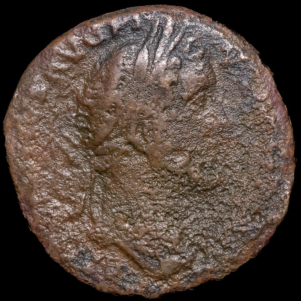 Római Birodalom. Commodus (AD 177-192). Lote de 4 monedas Sestercios y Ases Antonino Pio, Faustina, Gordiano y Adriano (Nincs minimálár) #2.1