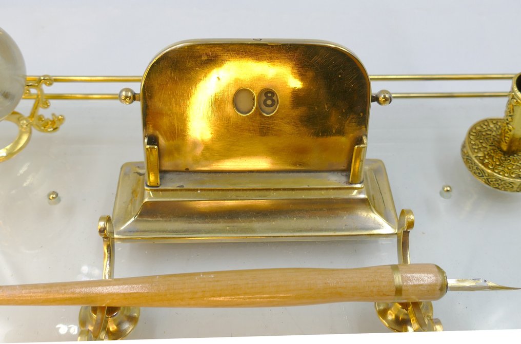 Schreibtischset - Bronze, Glas, Metall #1.0