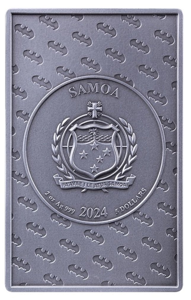 Samoa. 5 Dollars 2024 DC Comics - Batman Vs. Joker, Coloured, Box, 2 Oz #3.2