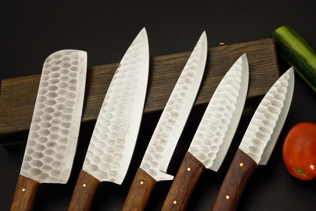 HHH - Coltello da cucina - Kitchen knife set -  Coltelli da chef - Palissandro, sudore - Nord America - Set da chef per barbecue, coltelli da chef #4.3