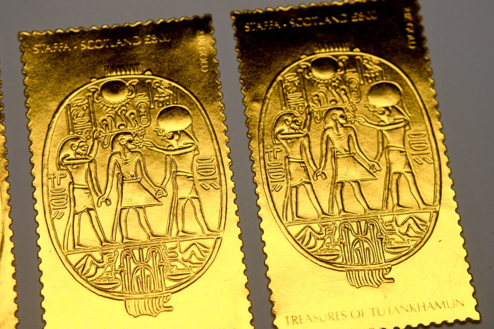 Scotland. Medal Lot of 3 pcs - 23K Gold Treasures of Tutankhamun - 3 x 1/100oz (.950) (No reserve price) #2.1