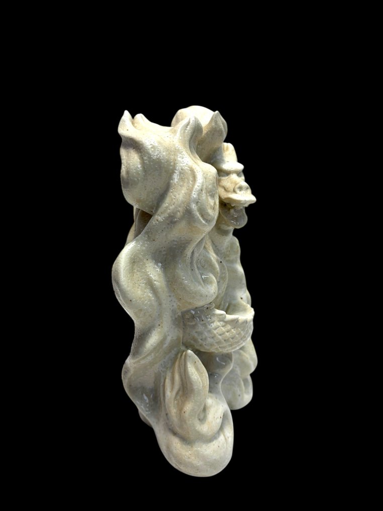 日本 Nerimono 陶瓷雕像——“Unryu”(云龙)——签名——附原装友箱 - 陶瓷 - 日本 - 昭和年代(1926-1989) #3.2