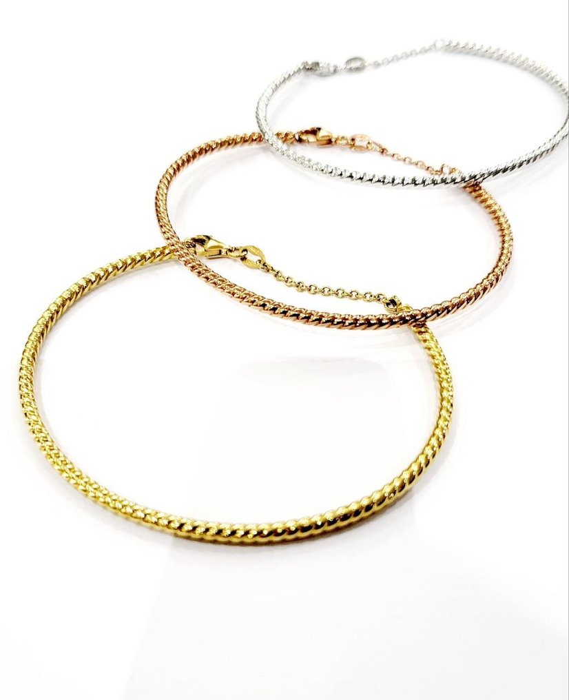 手镯 - 18K包金 白金, 黄金, 玫瑰金 #4.3