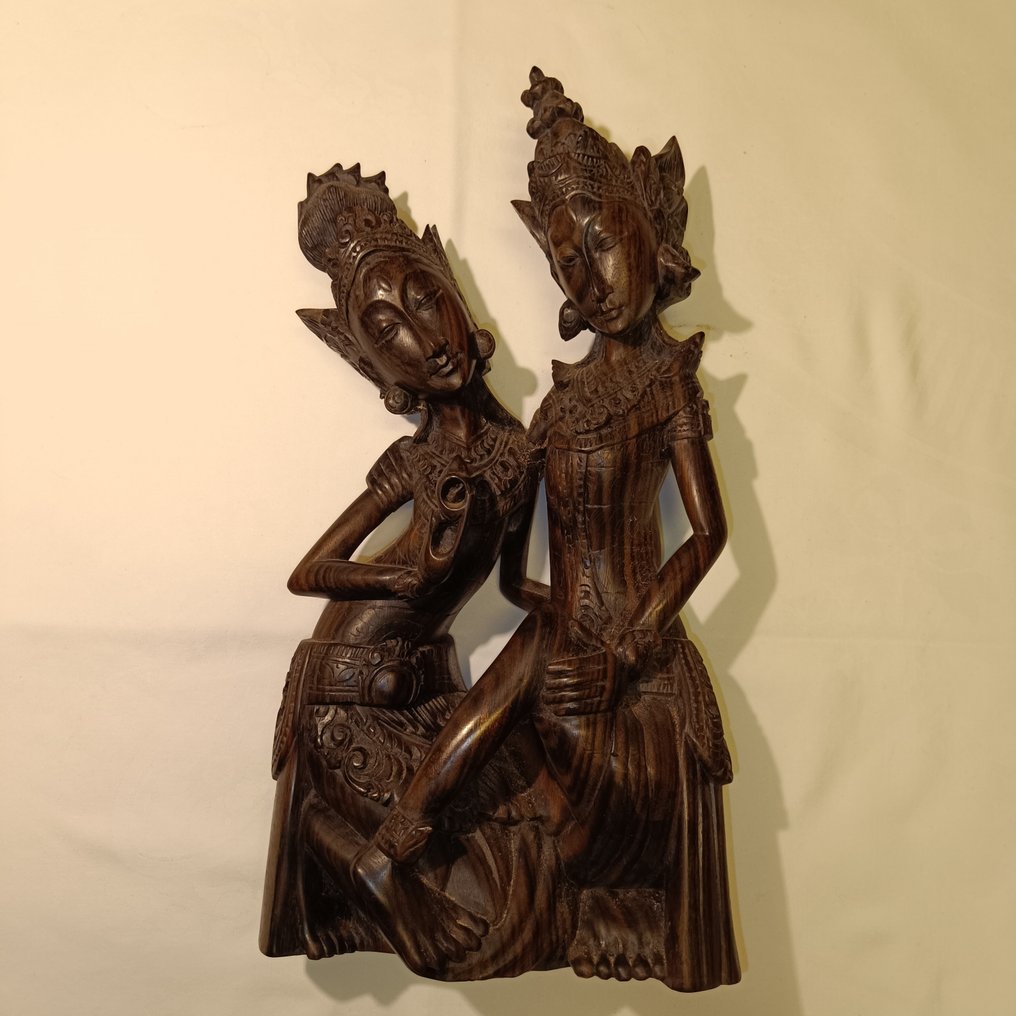 Lucru în lemn Rama și Sita - Bali - Indonezia  (Fără preț de rezervă) #1.0