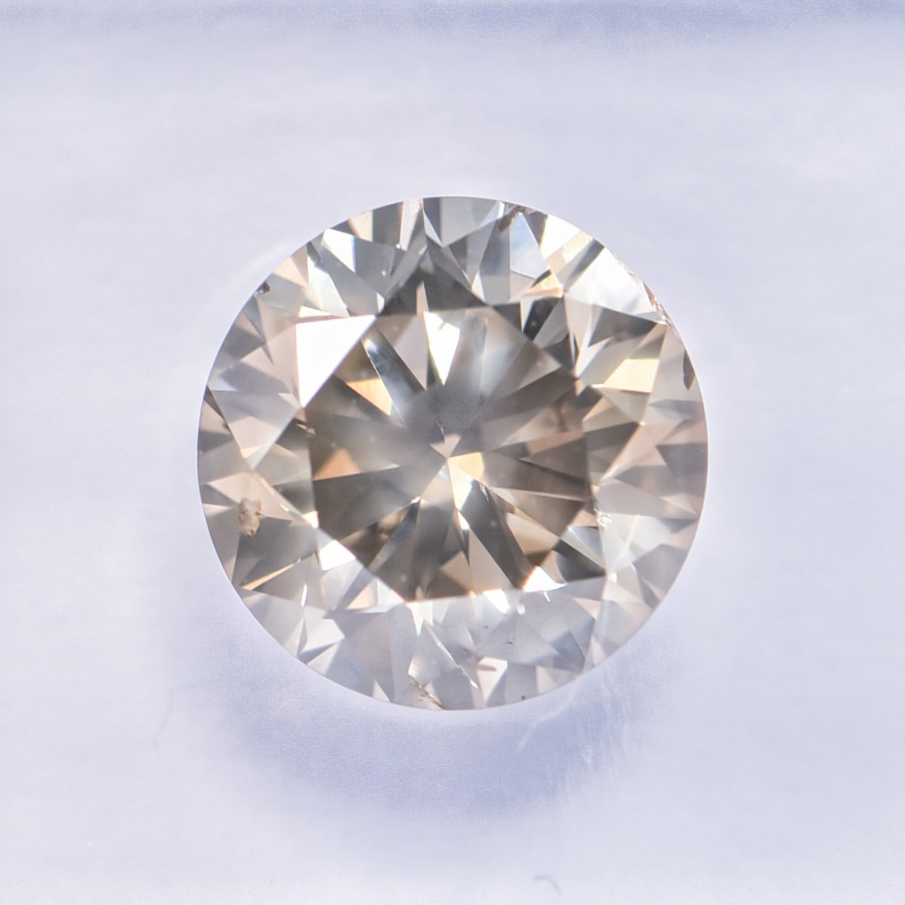 χωρίς τιμή ασφαλείας - 1 pcs Διαμάντι (Φυσικού χρώματος) - 1.71 ct - Στρογγυλό - Fancy Πρασινωπό, Καφετί Κίτρινο - SI1 - International Gemological Institute (IGI) - ΒΓ #3.2