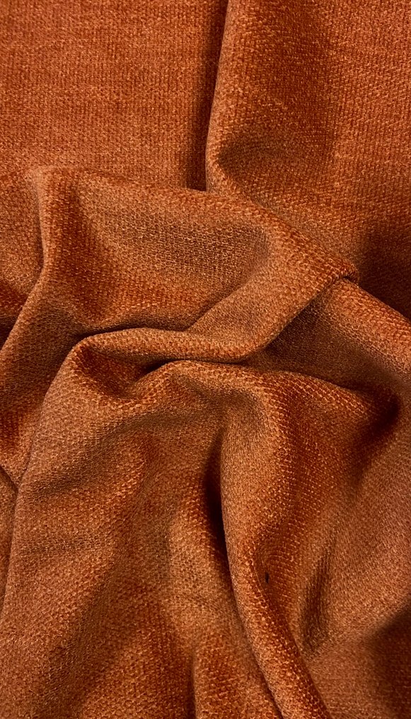Tecido consistente, mas muito macio, de algodão na cor terracota. - Tecido para estofos - 500 cm - 140 cm #4.3