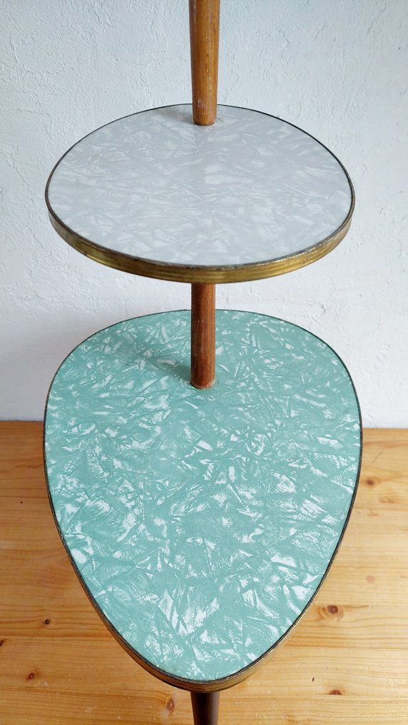 边桌 - 木, Formica，金属 - 植物架 #2.1