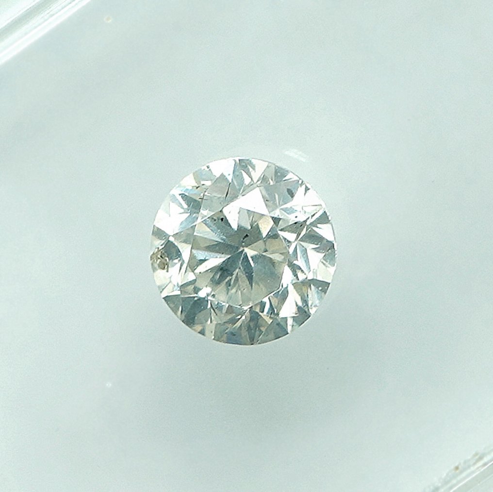 没有保留价 - 1 pcs 钻石  (天然)  - 0.46 ct - 圆形 - I - I1 内含一级 - 安特卫普宝石报告（GRA） #3.2