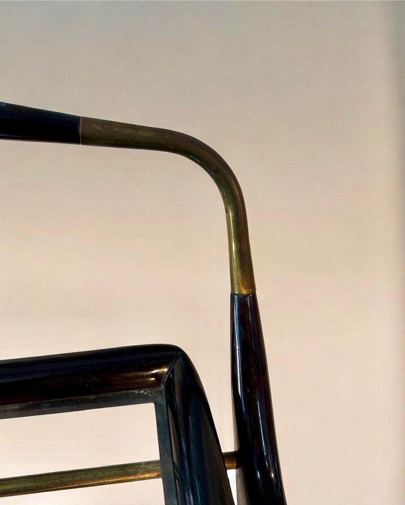 Chariot de service - Bois, Verre, Laiton #4.3