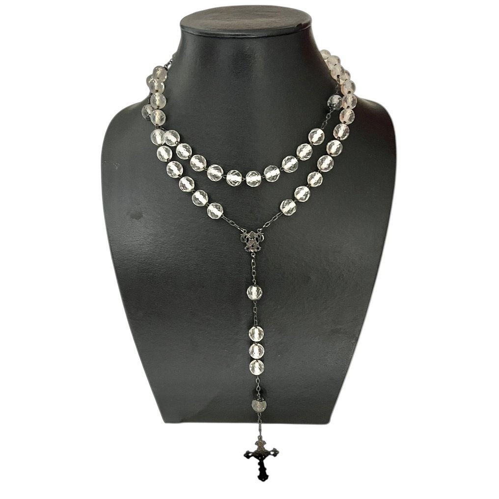 古董灵感 天主教念珠 - 水晶, 银 - 1850-1900  #1.0