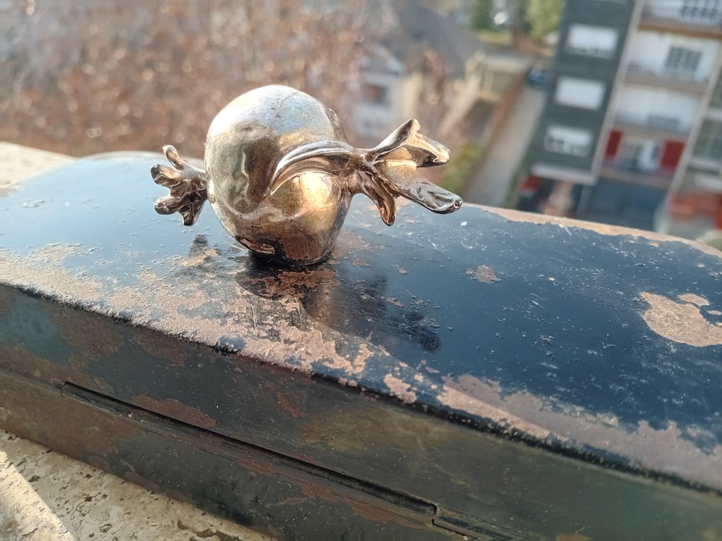 artigianale - Scultura, Melograno in argento 925 - 6.5 cm - Argento #3.2