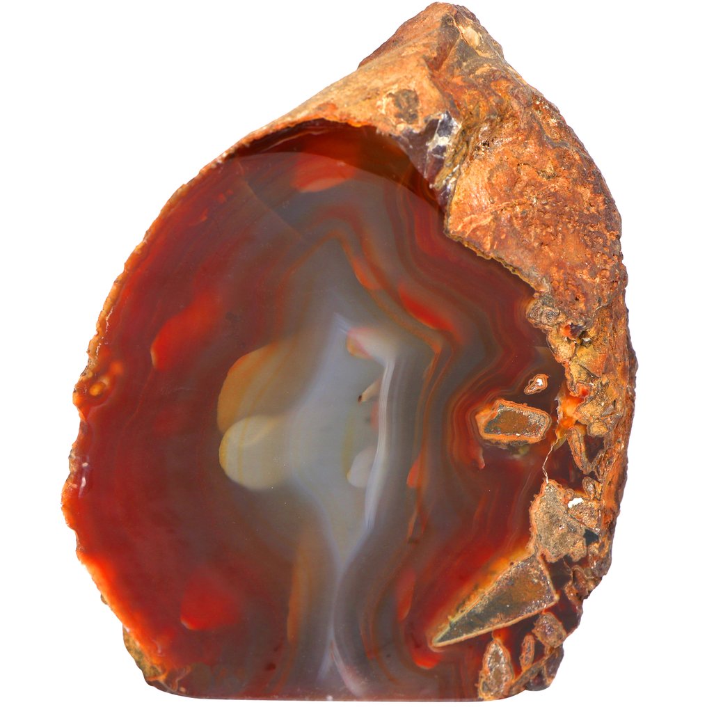 Σπάνιο! - 100% Φυσικό Καρνελλιανό Αχάτη - Geode - 13x10x7 εκ.- 1.1 kg #1.0