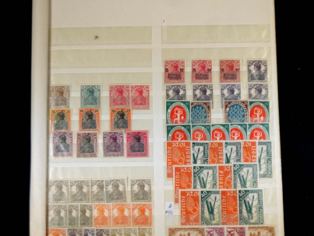 Impero tedesco 1900/1923 - Deutsches Reich ottimo stock postfrisch su pagine a stecche. #1.0