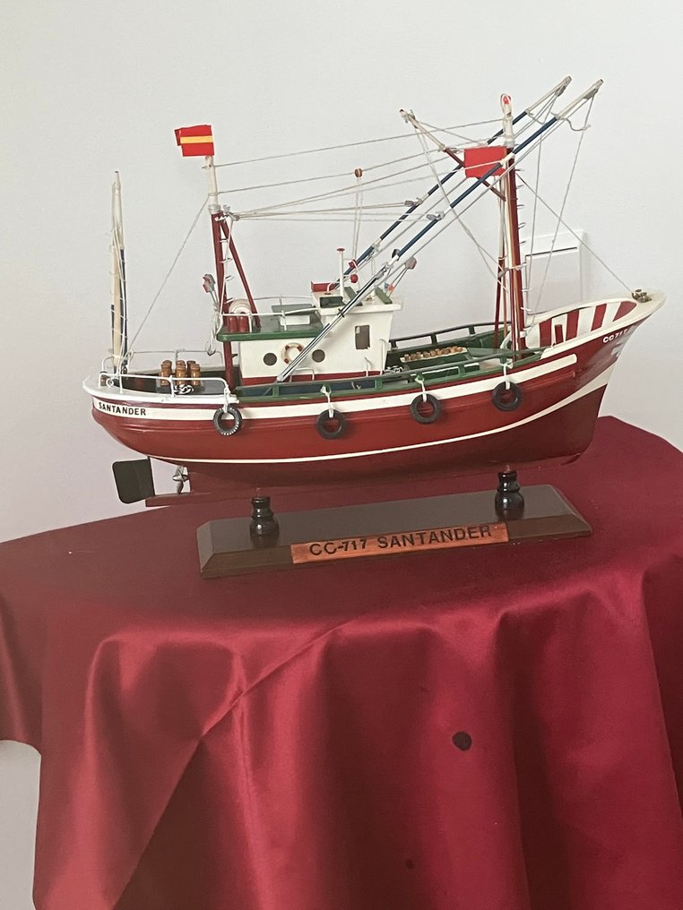 Ναυτικά αντικείμενα - kotter, tonijnebboot Santander. - Ξύλο #1.0