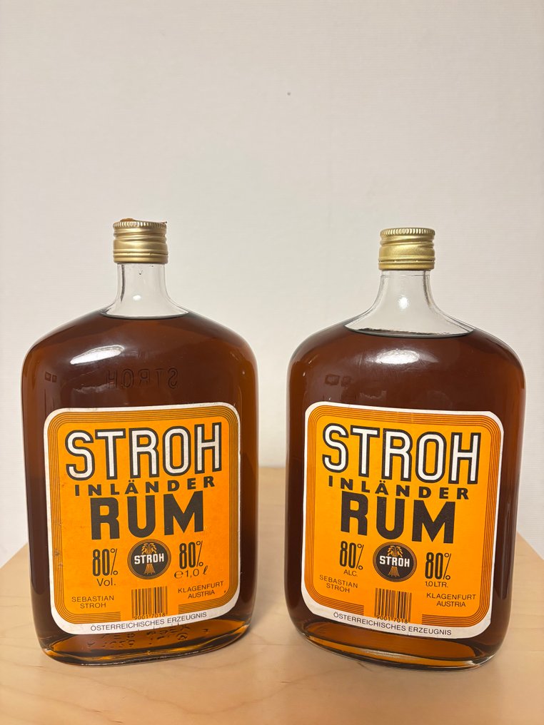 Stroh - Inländer Rum - b. 1980-tallet, 1990-tallet - 1.0 Liter - 2 flasker #1.0
