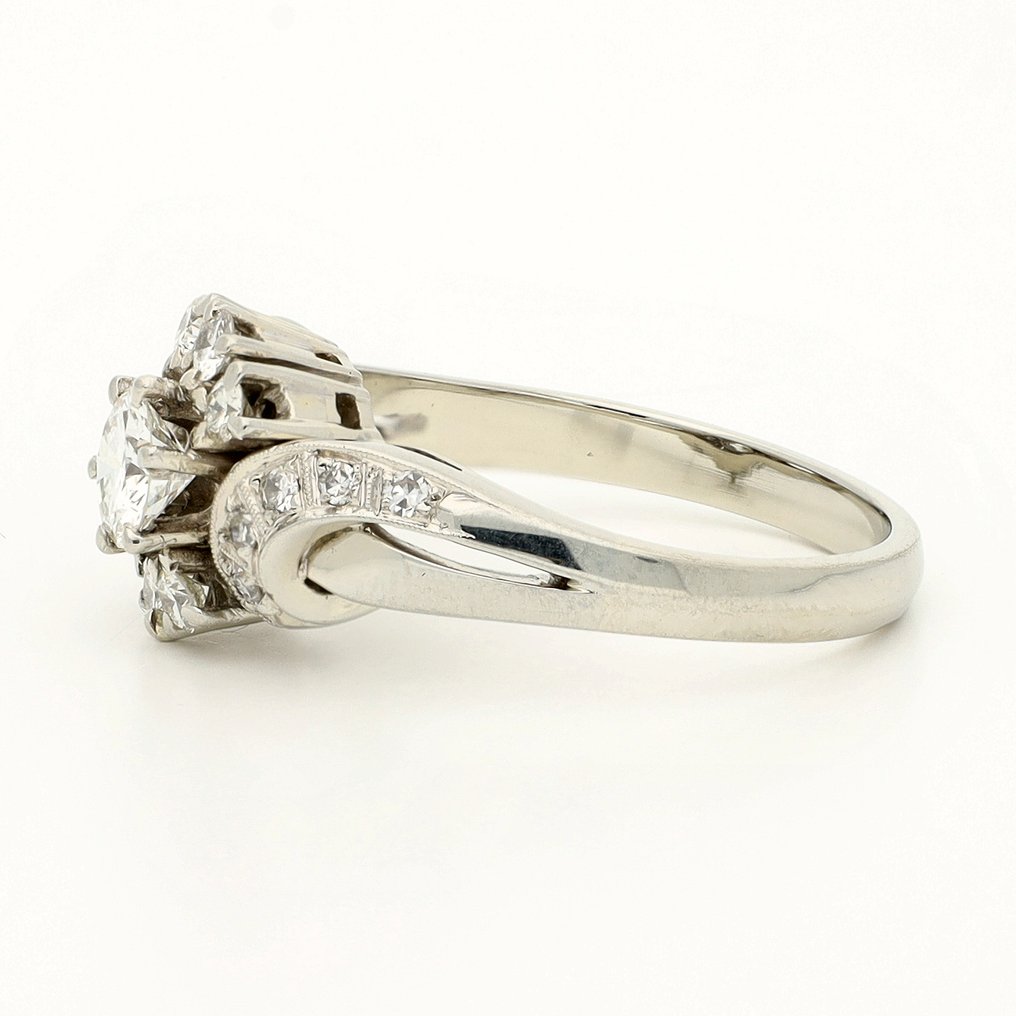 戒指 - 18K包金 白金 - 0.88ct. tw. 钻石 (天然) - 钻石 #2.1