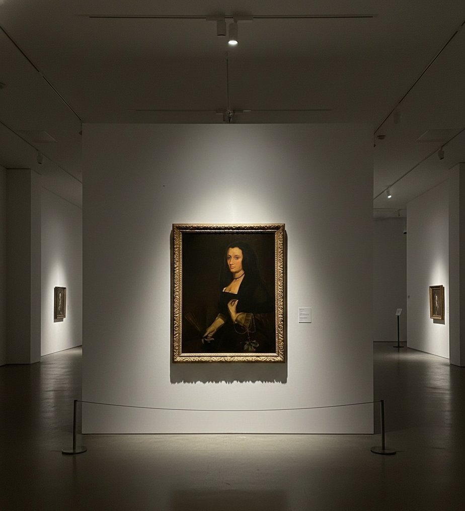 École Espagnole (c. 1900) - La Dame à l'Éventail (D'après un célèbre portrait de Diego Velázquez) #2.1