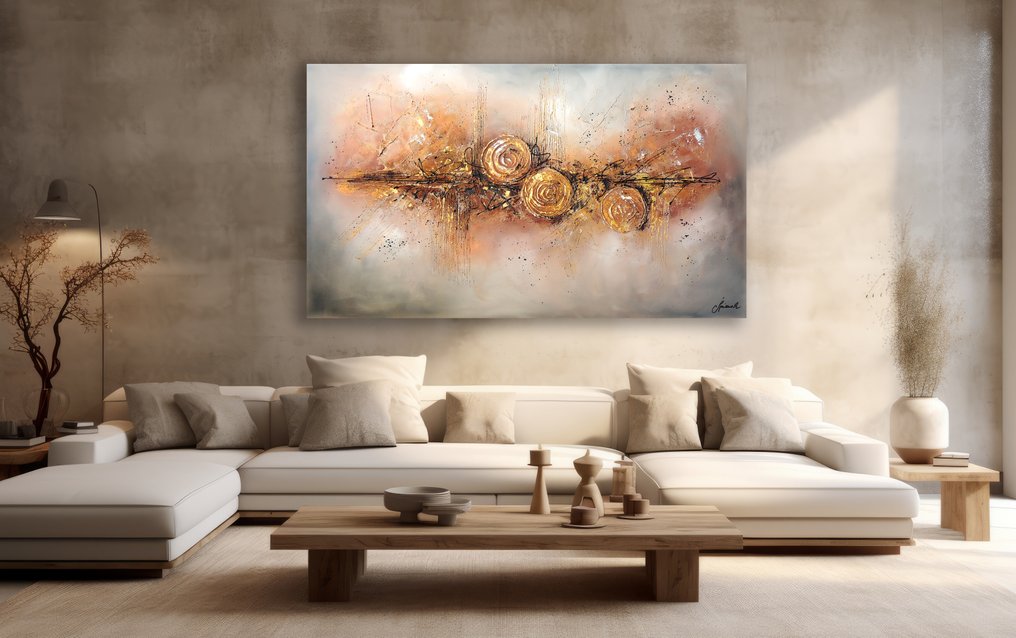Monika Spiewak - Abstract - XXL - Oil Painting Stretched On The Frame - Ready To Hang - 1/1 Unique Piece #1.0