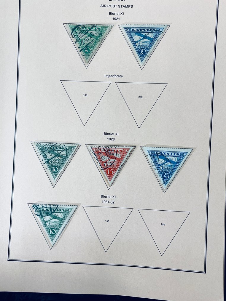 Letonia - Colecție Letonia cu timbre poștale aeriene de calitate superioară. #2.1