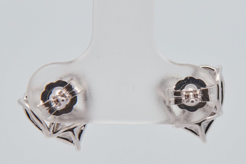 沒有保留價 - 耳環 - 14 克拉 白金 - 3.12ct. tw. 鉆石 (實驗室培育) #3.2