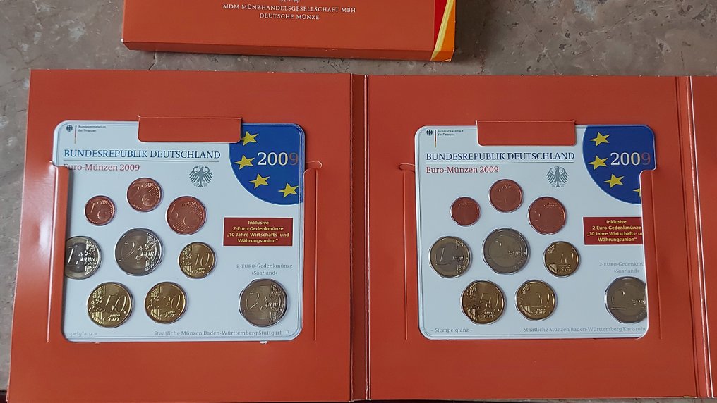 Németország. Year Set (BU) 2009 "A,D,F,G,J" (5 sets) (Nincs minimálár) #4.3