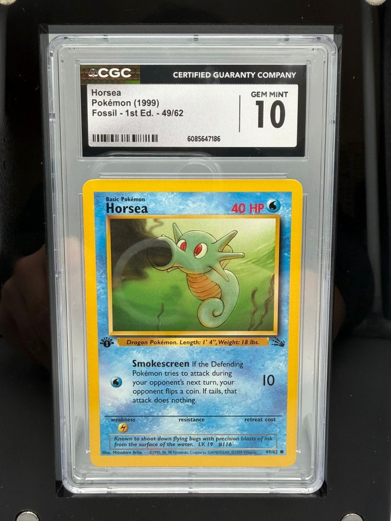 Pokémon Graded card - Horsea 初版 - CGC 10 - WOTC - Fossil #3.2